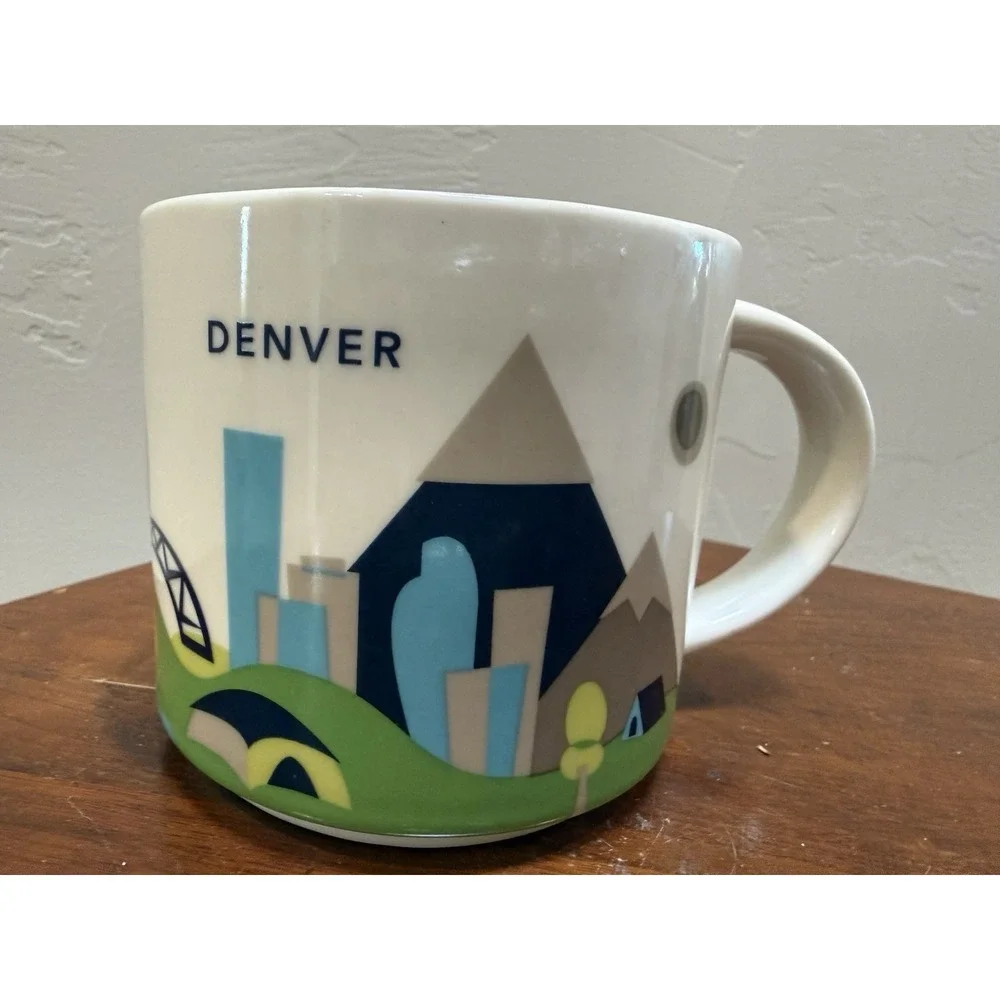 Starbucks You Are Here Denver Colorado 14 oz Coffee Mug YAH Discontinued 2014